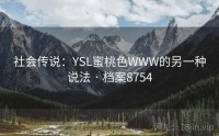 社会传说：YSL蜜桃色WWW的另一种说法 · 档案8754