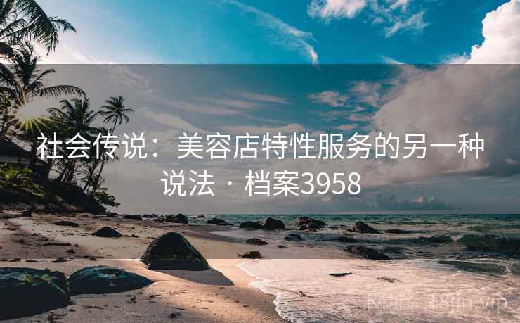 社会传说：美容店特性服务的另一种说法 · 档案3958